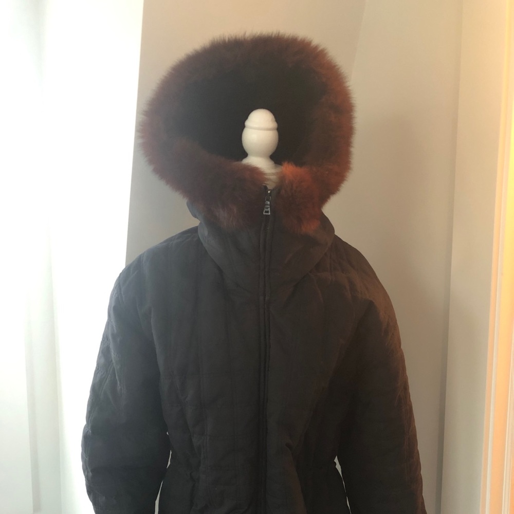 Andrew Marc Anorack with faux fur fox trim hood.
